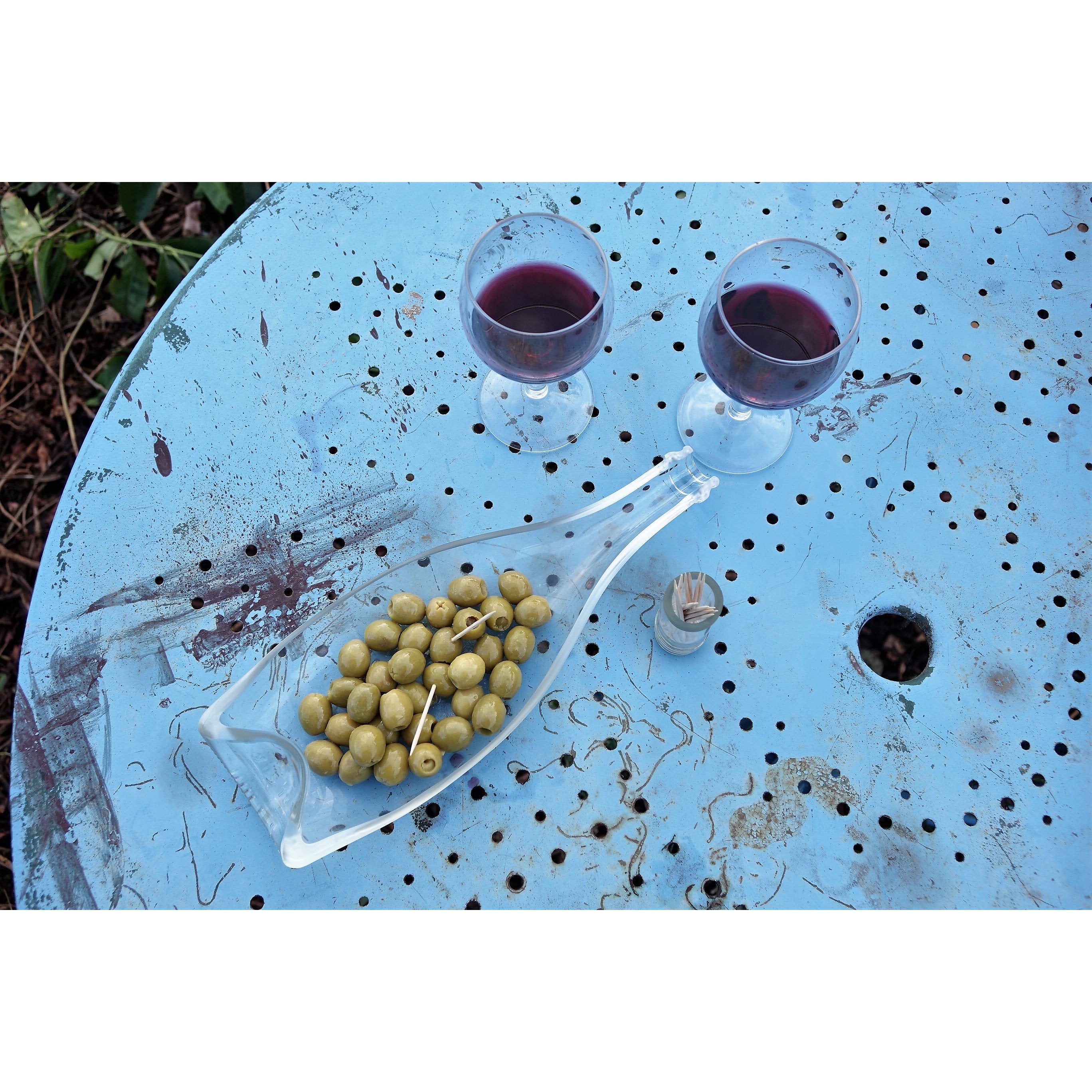 Plat à tapas - Bouteille de Champagne recyclée