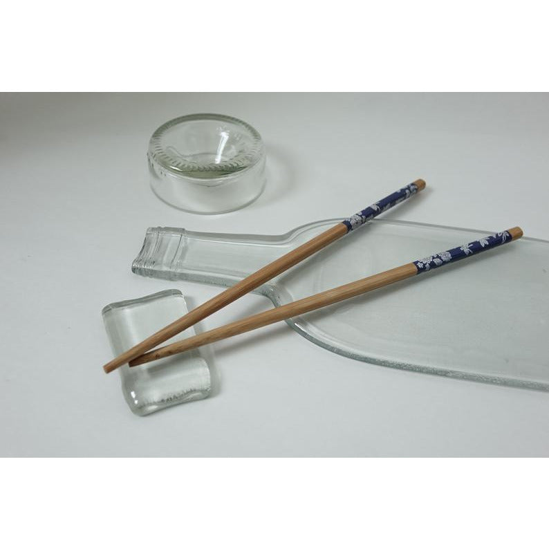 Sushi set in recycled bottles