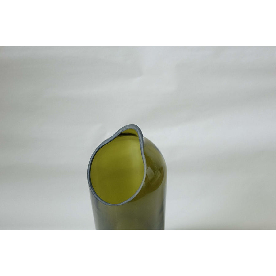 Handcrafted carafe in recycled glass