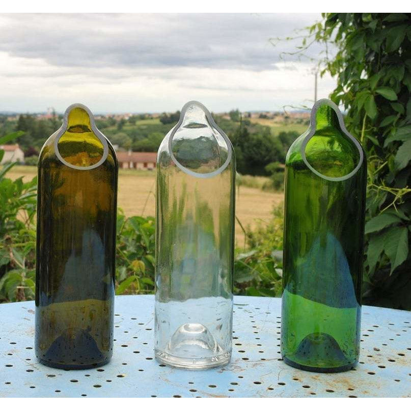 Handcrafted carafe in recycled glass