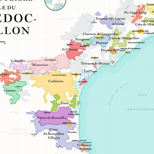 La Carte des Vins du Languedoc-Roussillon