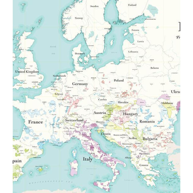 European Wine map  XL